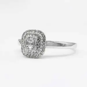 Infinity X.O Diamond Ring in Sterling Silver